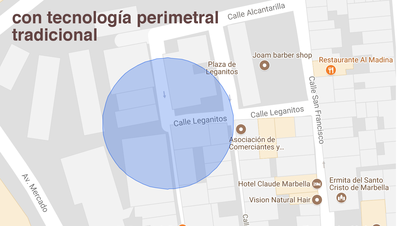 Con tecnologia perimetral tradicional del Localizador GPS Senda para mayores